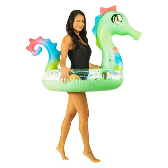 PoolCandy 40&#x22; Glitter Seahorse Pool Tube